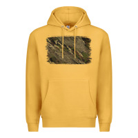 Mustard Camouflage Glitter Background Premium Hoodie - Jasminsmagicworld