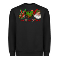 Black peace love santa Heavyweight Sweatshirt - RanaPortraitStore