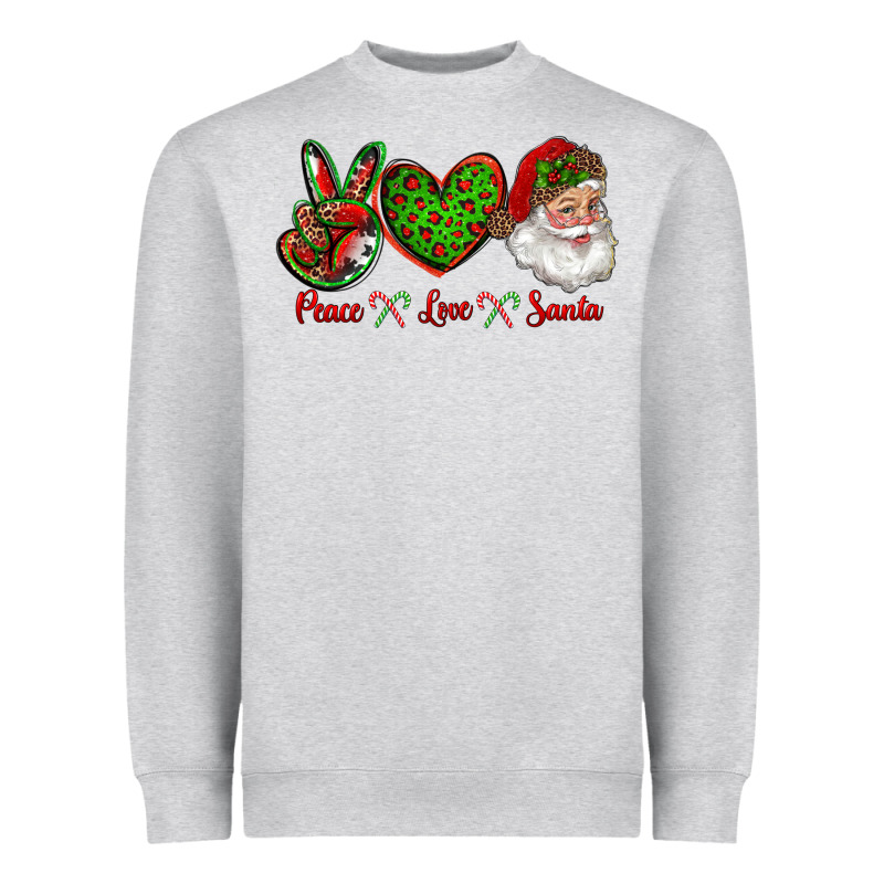 Peace Love Santa Heavyweight Sweatshirt by RanaPortraitStore | Teevron