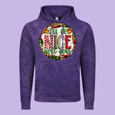 Christmas I'll Be Nice Next Year Vintage Hoodie Designed By Artiststas