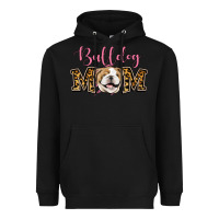 Black Bulldog Mom Heavyweight Hoodie - Jasminsmagicworld
