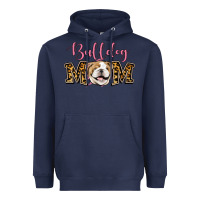 Navy Bulldog Mom Heavyweight Hoodie - Jasminsmagicworld