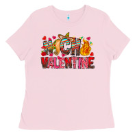 Bubblegum Pink Nacho Valentine Ladies Tee - CowhideDigitalArt