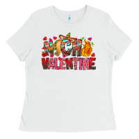 White Nacho Valentine Ladies Tee - CowhideDigitalArt