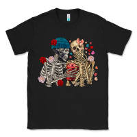 Black Skeleton couple Valentine's Day Classic Tee - FaDigitalArtStudio