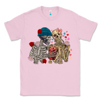 Bubblegum Pink Skeleton couple Valentine's Day Classic Tee - FaDigitalArtStudio