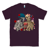 Plum Skeleton couple Valentine's Day Classic Tee - FaDigitalArtStudio