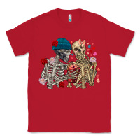 Red Skeleton couple Valentine's Day Classic Tee - FaDigitalArtStudio
