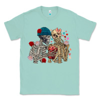 Seafoam Skeleton couple Valentine's Day Classic Tee - FaDigitalArtStudio