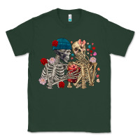 Sports Green Skeleton couple Valentine's Day Classic Tee - FaDigitalArtStudio