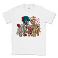 White Skeleton couple Valentine's Day Classic Tee - FaDigitalArtStudio