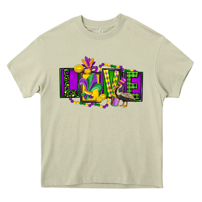 Mardi Gras Love Heavy Core Tee by FaDigitalArtStudio | Teevron