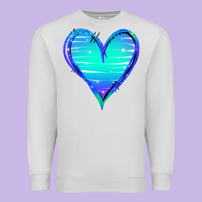 Mermaid Heart Premium Sweatshirt Designed By Jasminsmagicworld
