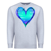 Heather Grey Mermaid Heart Premium Sweatshirt - Jasminsmagicworld