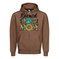 Chestnut Blessed dog mom Zipper Hoodie - RanaPortraitStore