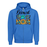True Royal Blessed dog mom Zipper Hoodie - RanaPortraitStore