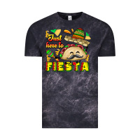Cloud Black Just Here To Fiesta Vintage Tee - CowhideDigitalArt