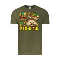 Vintage Olive Just Here To Fiesta Vintage Tee - CowhideDigitalArt