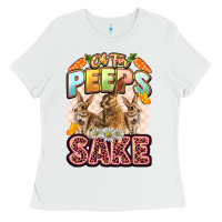 White Oh for peeps sake Easter Day Ladies Tee - LillyAllenDesigns