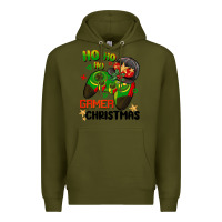 Army Green ho ho ho gamer Christmas Premium Hoodie - BarkalooDesign