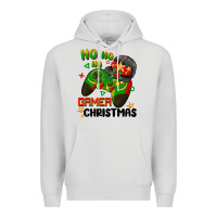 Dove Grey ho ho ho gamer Christmas Premium Hoodie - BarkalooDesign