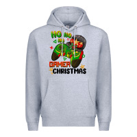 Heather Grey ho ho ho gamer Christmas Premium Hoodie - BarkalooDesign