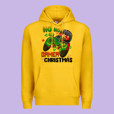 Ho Ho Ho Gamer Christmas Premium Hoodie Designed By Barkaloodesign