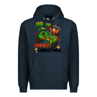 Navy ho ho ho gamer Christmas Premium Hoodie - BarkalooDesign