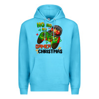 Ocean Blue ho ho ho gamer Christmas Premium Hoodie - BarkalooDesign