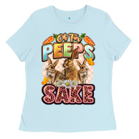 Baby Blue Oh for peeps sake Easter Day Ladies Tee - LillyAllenDesigns