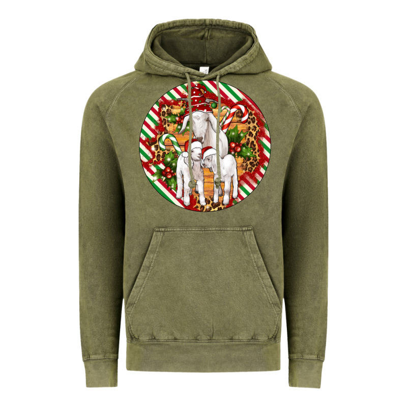 Christmas Goat Family Ornament Vintage Hoodie by Artiststas | Teevron