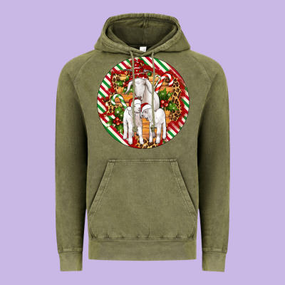 Christmas Goat Family Ornament Vintage Hoodie Designed By Artiststas