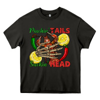 Asphalt Pinchin' tails suckin' head crawfish Heavy Core Tee - FaDigitalArtStudio