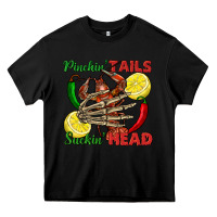 Black Pinchin' tails suckin' head crawfish Heavy Core Tee - FaDigitalArtStudio