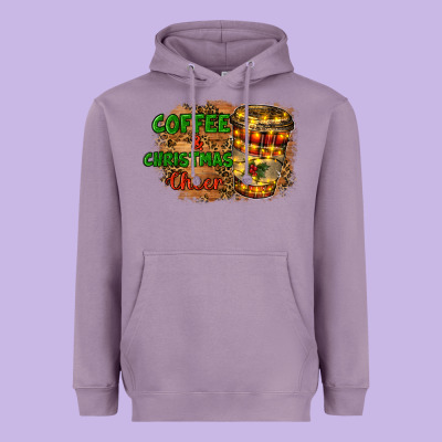 Coffee And Christmas Cheer Heavyweight Hoodie Designed By Ranaportraitstore
