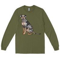 Army Green catahoula leopard dog Long Sleeve Tee - LillyAllenDesigns