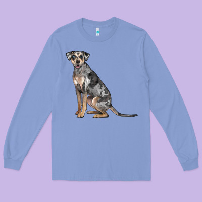 Catahoula Leopard Dog Long Sleeve Tee Designed By Lillyallendesigns