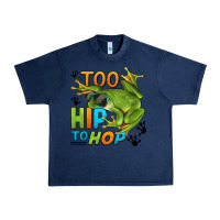 Navy too hip to hop frog Urban Heavy Tee - LillyAllenDesigns