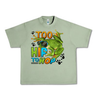 Oil Green too hip to hop frog Urban Heavy Tee - LillyAllenDesigns