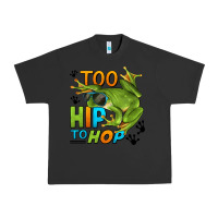 Pigment Black too hip to hop frog Urban Heavy Tee - LillyAllenDesigns