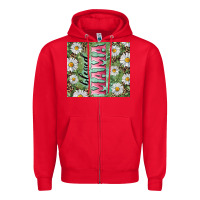 Red Blessed mama with daisy and leopard Zipper Hoodie - RanaPortraitStore