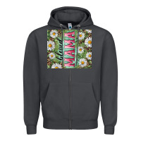 Smoke Blessed mama with daisy and leopard Zipper Hoodie - RanaPortraitStore