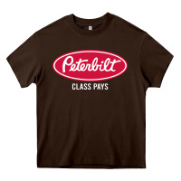Chocolate Brown peterbilt class pays, peterbilt class pays art, peterbilt class pays w Heavy Core Tee - baoMotion