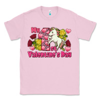 Bubblegum Pink My first Valentine's Day Unicorn Classic Tee - FaDigitalArtStudio
