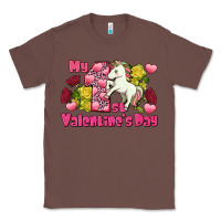 Chestnut My first Valentine's Day Unicorn Classic Tee - FaDigitalArtStudio