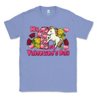 Colony Blue My first Valentine's Day Unicorn Classic Tee - FaDigitalArtStudio