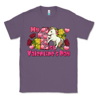Lavender My first Valentine's Day Unicorn Classic Tee - FaDigitalArtStudio