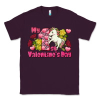 Plum My first Valentine's Day Unicorn Classic Tee - FaDigitalArtStudio