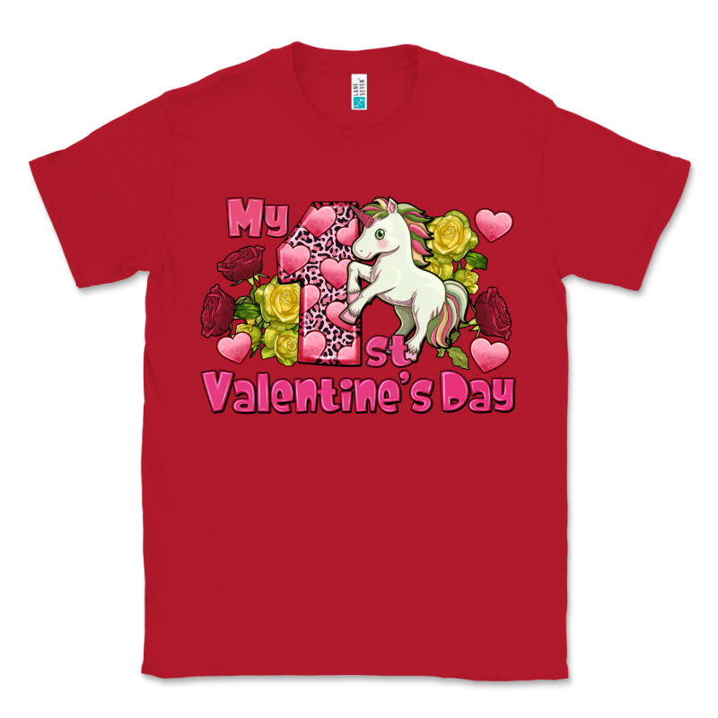 My First Valentine's Day Unicorn Classic Tee by FaDigitalArtStudio | Teevron