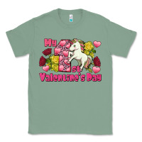 Sage My first Valentine's Day Unicorn Classic Tee - FaDigitalArtStudio